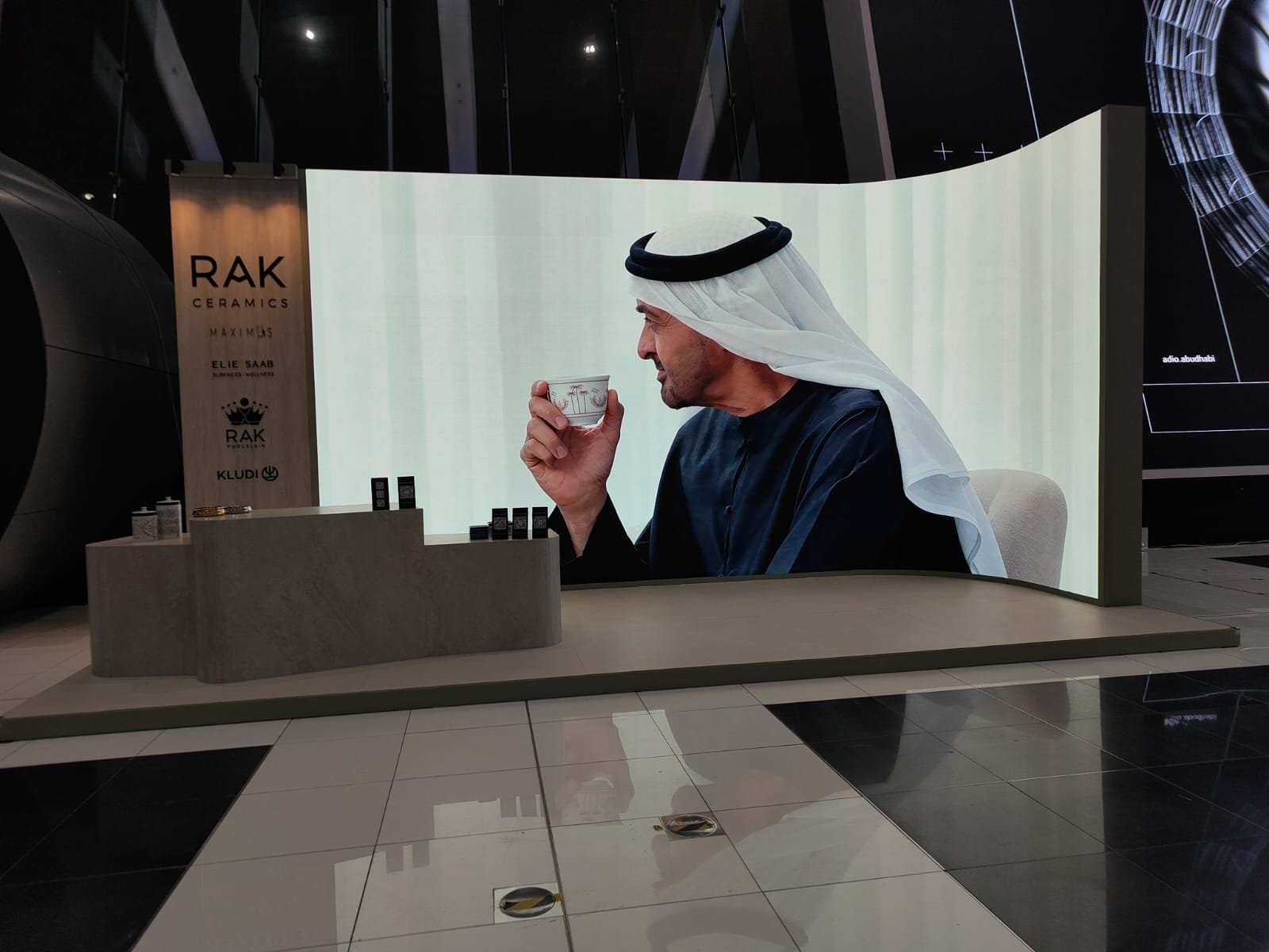 RAK Ceramics curved LED presentation wall
