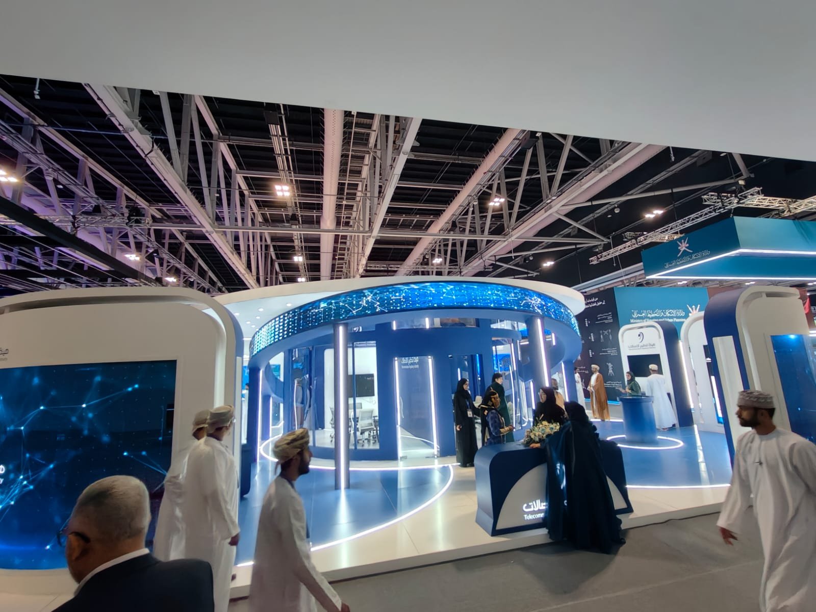 Wide TRA exhibition pavilion and reception area