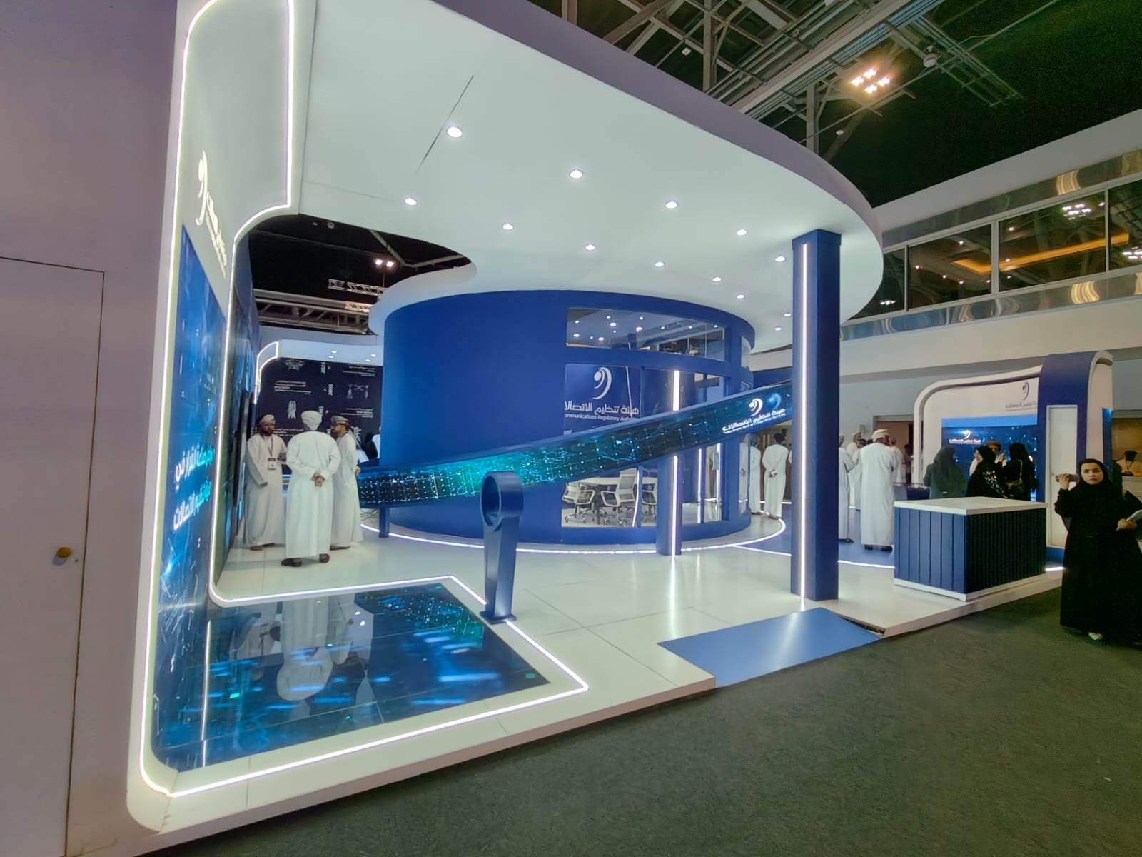 TRA pavilion entrance with integrated LED floor